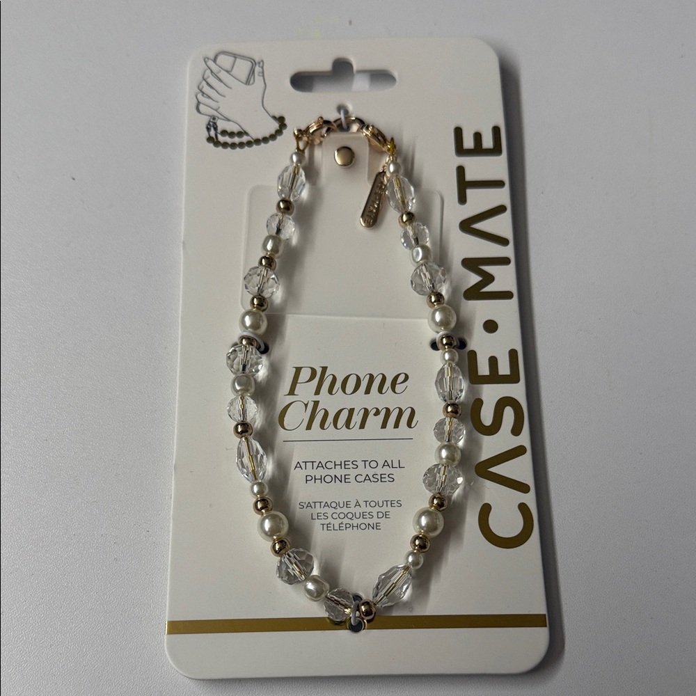Case-Mate Crystal and Gold Phone Charm